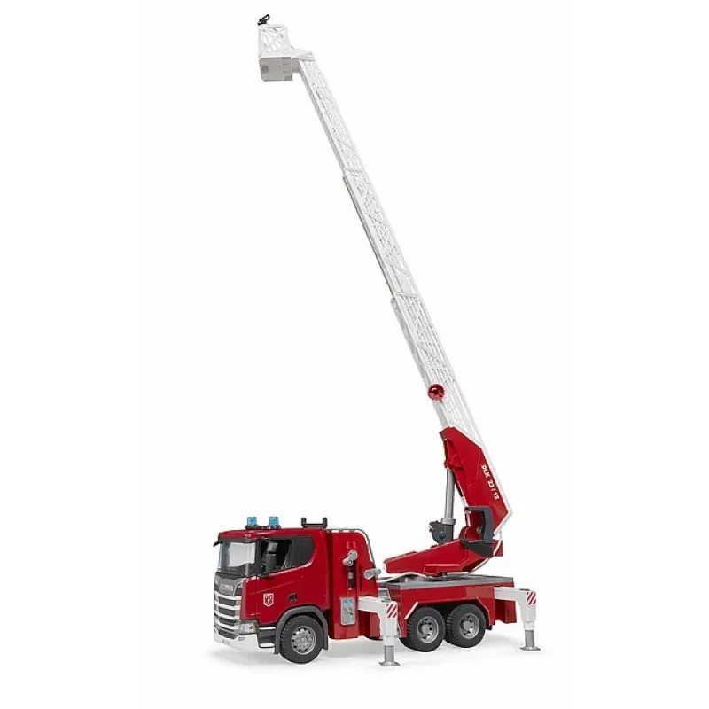 Camion dei pompieri BRUDER Scania Super 560R rosso bianco plastica 3+