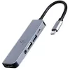 Gembird A-CM-COMBO5-02 dock per laptop/replicatore di porte USB con filo USB 3.2 Gen 1 (3.1 Gen 1) Type-C argento