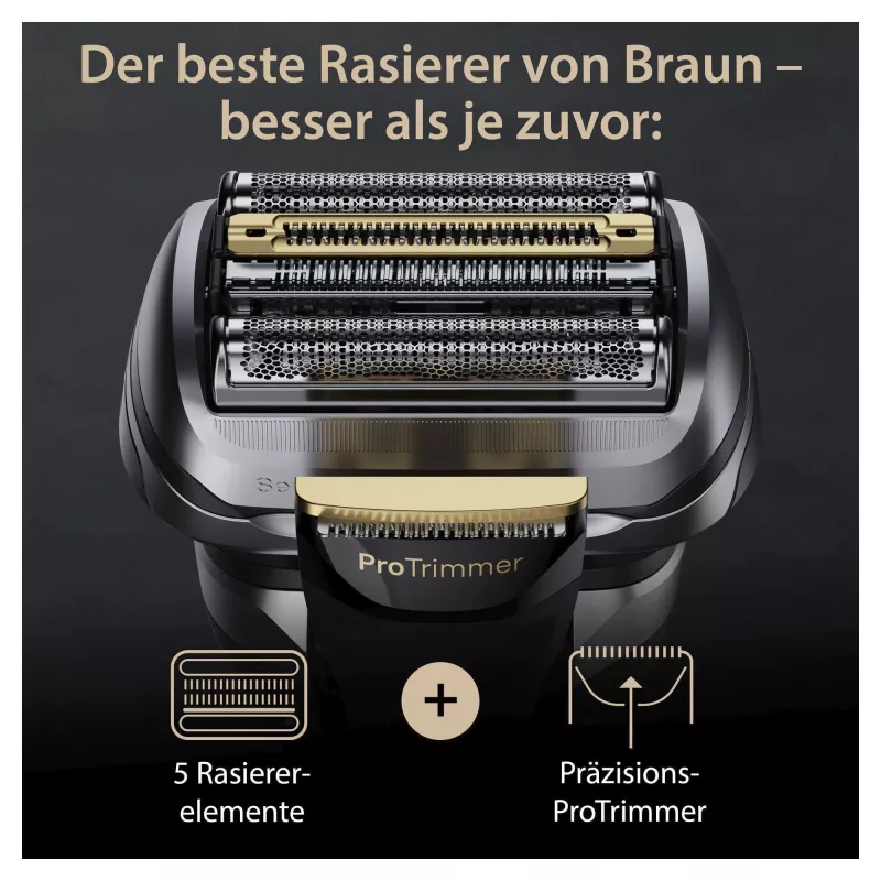 Braun Series 9 Pro+ 9565cc rasoio wet & dry rasoio a lamina trimmer metallic