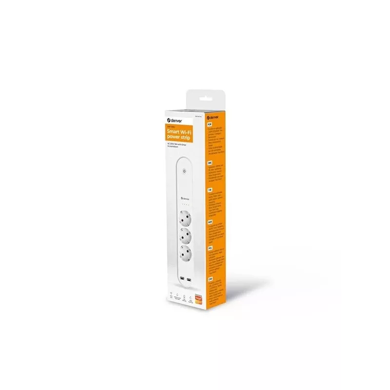 Ciabatta smart Denver SHP-310U 3 uscite AC tipo F 3680 W