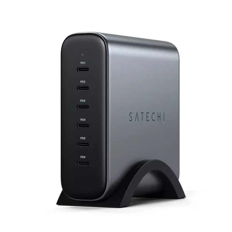 Caricabatterie da interno Satechi ST-C200GM-EU universale grigio 6 porte USB Type-C