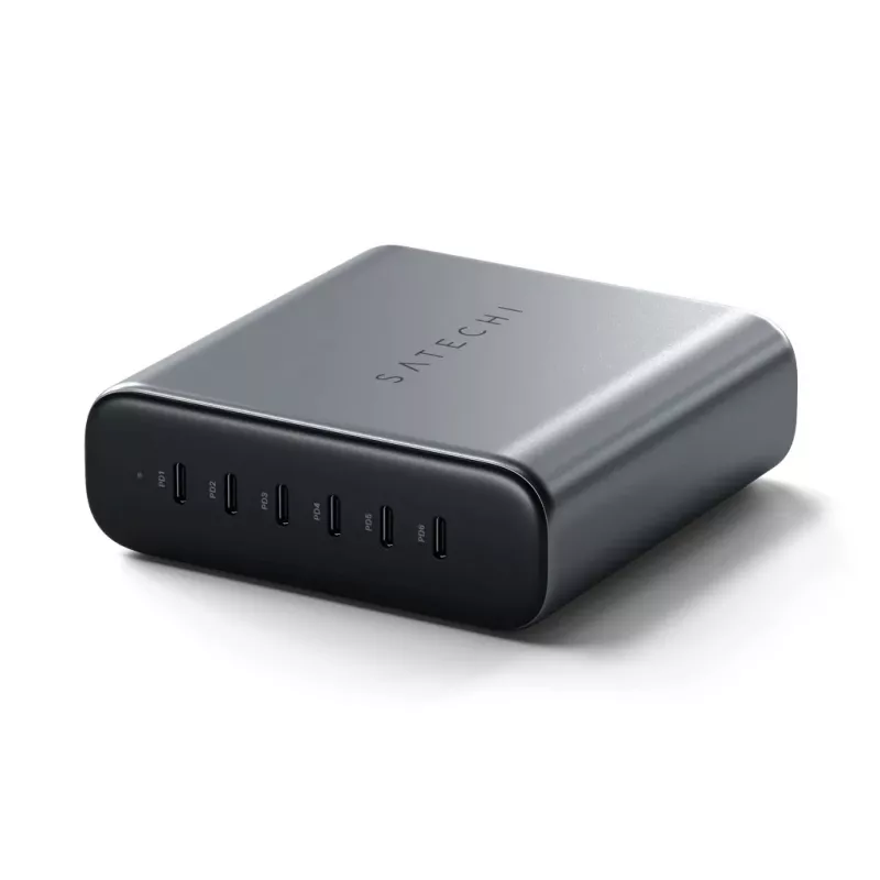 Caricabatterie da interno Satechi ST-C200GM-EU universale grigio 6 porte USB Type-C