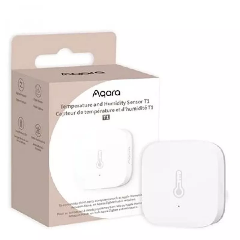 Aqara TH-S02D Sensore bianco temp. & umidità. HomeKit Alexa Google