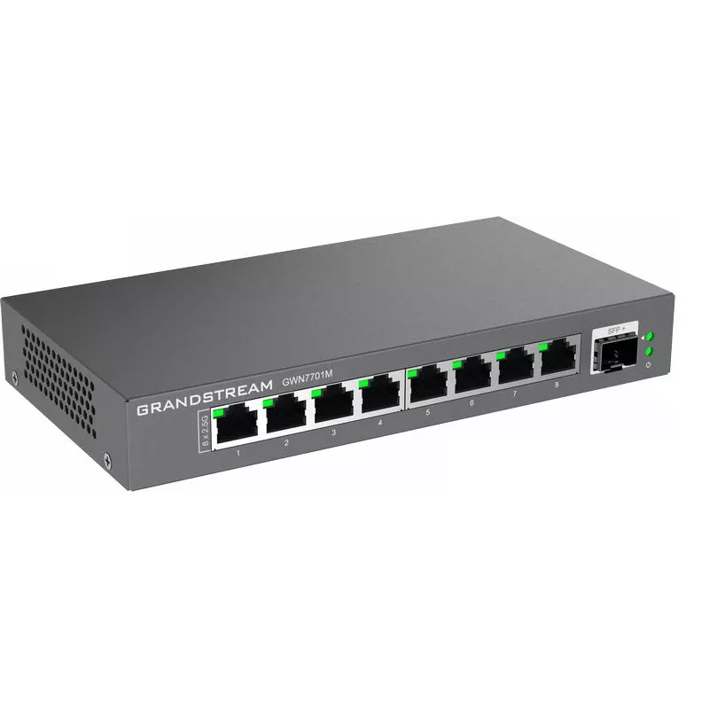 Grandstream Networks GWN7701M switch di rete unmanaged 2.5G Ethernet (100/1000/2500) nero