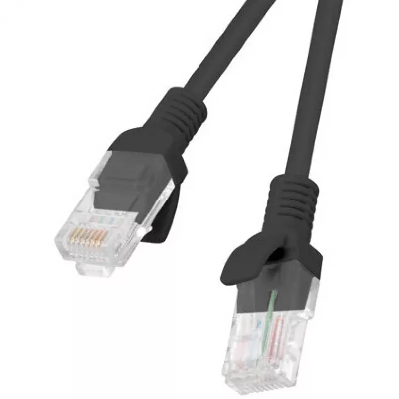 Lanberg PCU5-20CC-0025-BK Cavo patch Cat.5e UTP, 0,25 m, Nero, confezione da 10