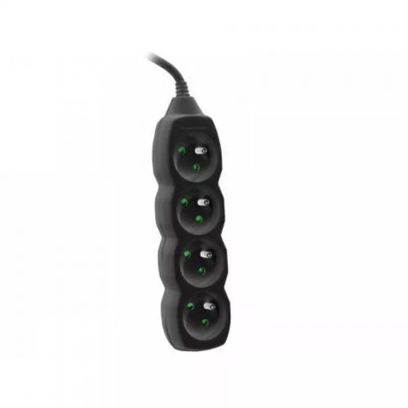 Tracer PowerCord prolunga, 4 prese, 3 m, nero