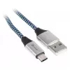 Cavo USB Tracer TRAKBK46266 USB 2.0 1 m USB-C USB-A nero blu argento