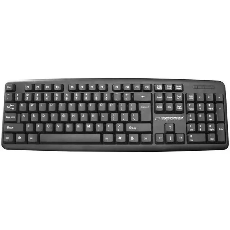 Tastiera con filo ESPERANZA EK134 Full-Size 100% USB, nero, cavo 1,45 m
