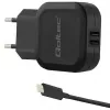 Qoltec 50188 caricabatterie per dispositivi mobili laptop, smartphone, smartwatch, tablet, telefono, universale nero AC, DC interno
