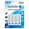 Batterie ricaricabili R6 AA 2600mAh EverActive Professional contenuto confezione 1x blister