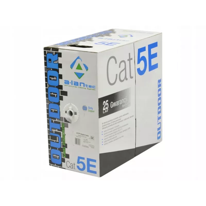 Alantec KIU5OUTS305Q Cavo di rete nero 305 m Cat5e U/UTP (UTP) (KIU5OUTS305Q)