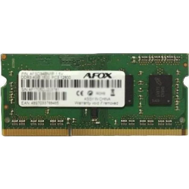 Memoria per laptop SO-DIMM DDR3 AFOX 8 GB 1333 MHz 1,35 V Single Channel 1x8 GB