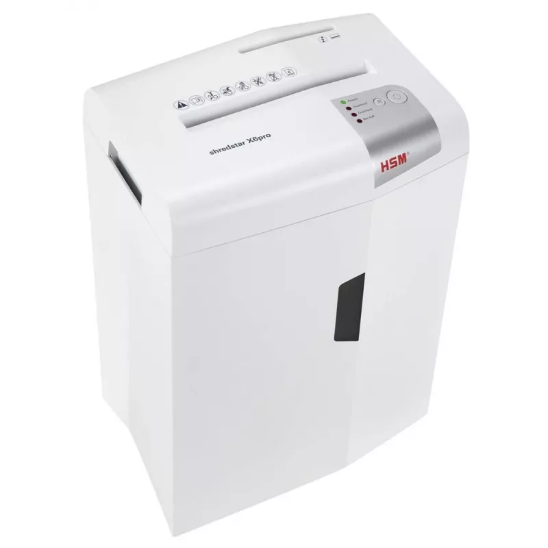 HSM shredstar X6pro distruggidocumenti, 2 x 15 mm + meccanismo di taglio CD separato