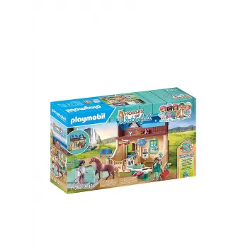 Playmobil Horses of Waterfall - Terapia equestre & ambulatorio veterinario - Gioco di ruolo & fantasia per bambini da 5 a 10 anni - Fat Brain Toys