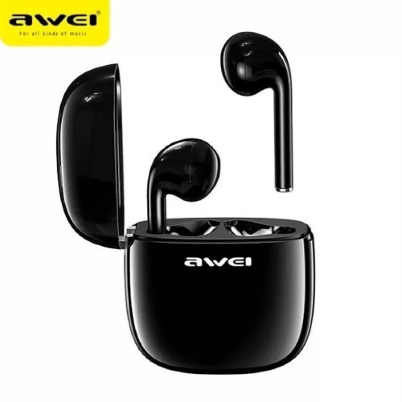 Auricolari Awei T28 TWS + base di ricarica nero