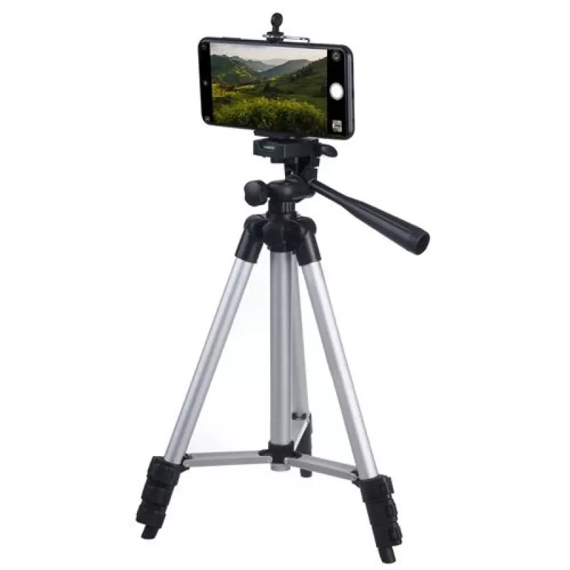 Treppiede MACLEAN MC-164 regolabile in altezza leggero per fotocamere e smartphone