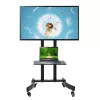 Maclean MC-739 carrello professionale per TV su ruote, 32-65 pollici (165,1 cm), max 40 kg, VESA fino a 400x600, nero