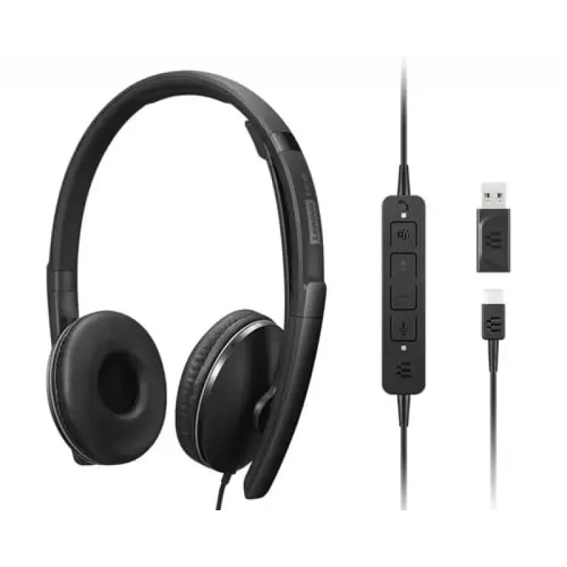 Lenovo 4XD1M45627 cuffie/headset con filo fascia USB Type-C nero