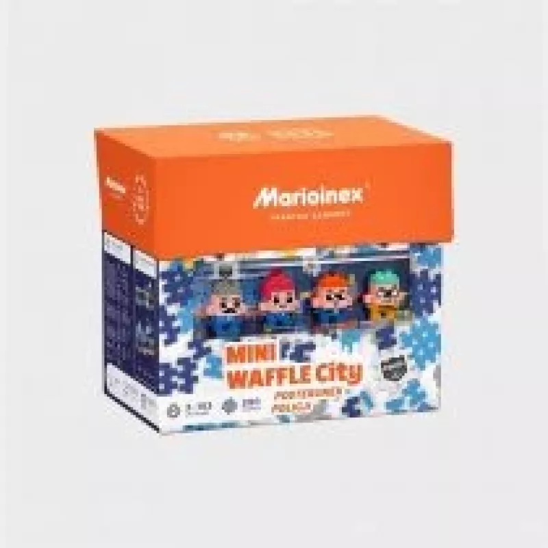 MARIOINEX Mini Waffle City stazione di polizia mattoncini, 280 pezzi