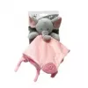 Peluche TULILO Milly elefante rosa 25 x 25 cm, morbido peluche per neonati