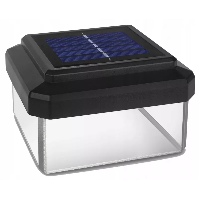 GB128 Lampada solare LED per pali di recinzione e giardino, nero - verde blu