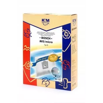Sacchetti per aspirapolvere 4 pz. di km, modello KM-B02 — sacchetti sostitutivi con microfiltero per aspirapolvere compatibili (confezione danneggiata)