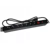 Alantec PZ071U prolunga elettrica 1,8 m 7 prese AC per interni nero