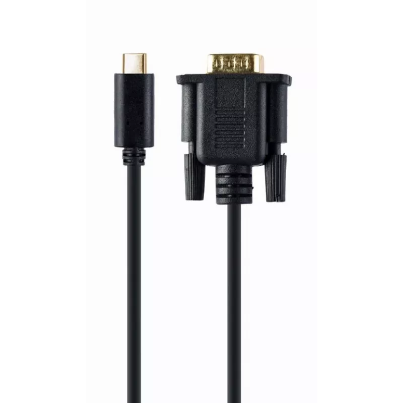 Gembird A-CM-VGAM-01 cavo adattatore da USB-C a VGA maschio, 1920x1080 60 Hz, 2 m, nero