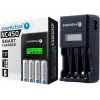 Caricabatterie everActive NC450B — caricabatterie 4 celle AAA, 110/230V AC, nero