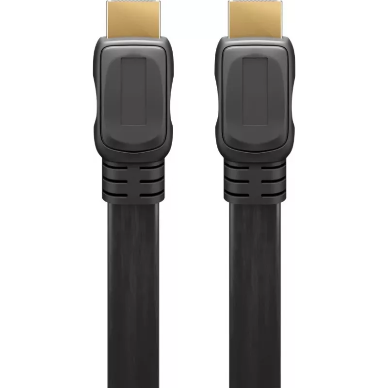 Goobay | Cavo HDMI piatto High Speed con Ethernet | 61279 | connettore HDMI (Type-A) | HDMI (Type-A) | HDMI a HDMI | 2 m