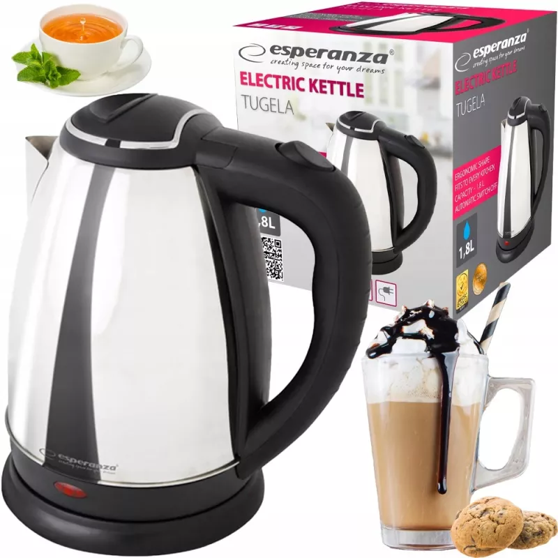 Bollitore Esperanza EKK104S 1,8 L 2200 W argento
