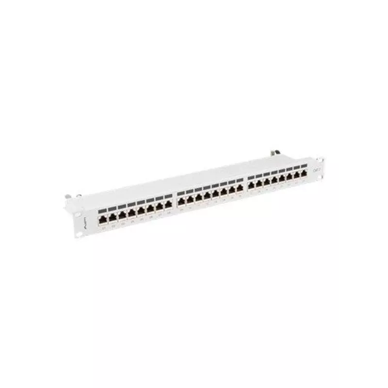 Pannello di permutazione Lanberg PPS7-1024-S da 19 pollici 1U, 24 porte, Cat7, FTP schermato, grigio