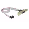 Gembird CC-DB9ML-01 staffa porta seriale DB9 con cavo a 10 pin, low profile