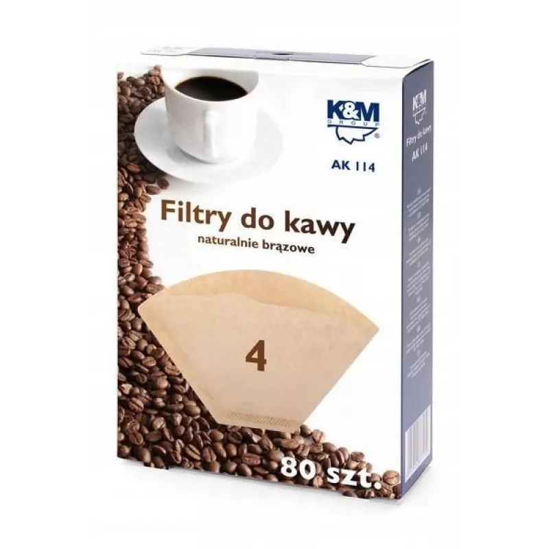 Filtri per caffè per macchina per il caffè K&m misura 4 80 pz.