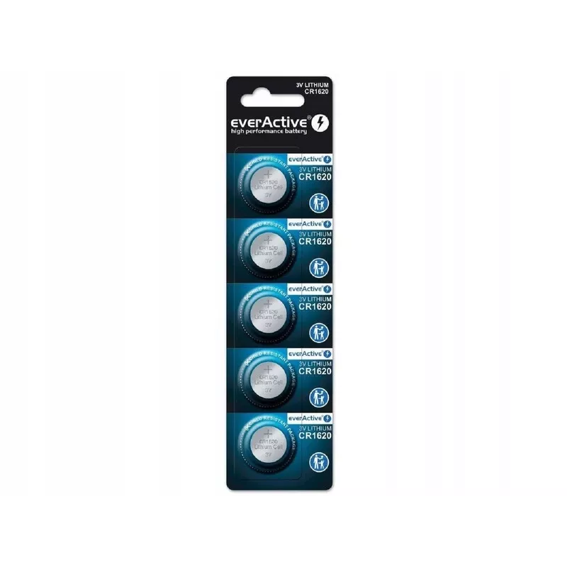 Batteria al litio mini everActive CR1620 5 pz.