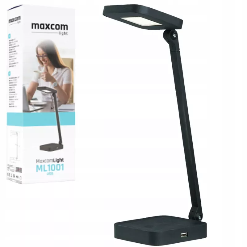 Lampada da tavolo USB MaxCom ML1001 modulo LED SMD nero