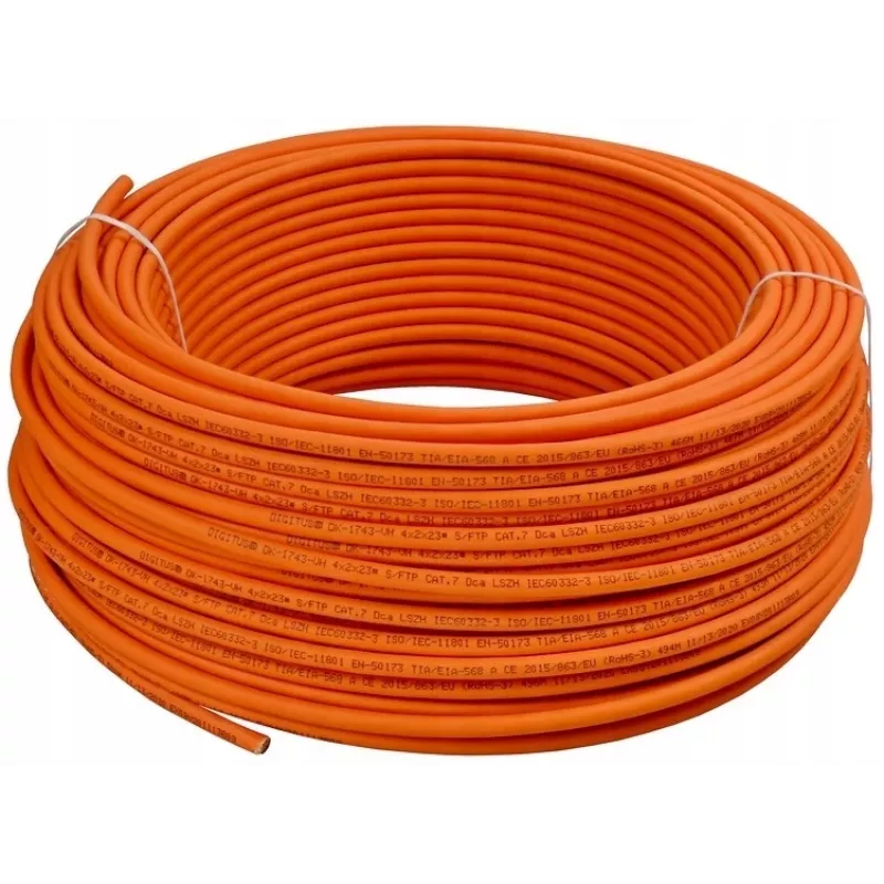 Digitus DK-1743-VH-05 cavo di installazione Cat.7 S/FTP, Dca, AWG 23/1 filo rigido, LSOH, 50 m, arancione