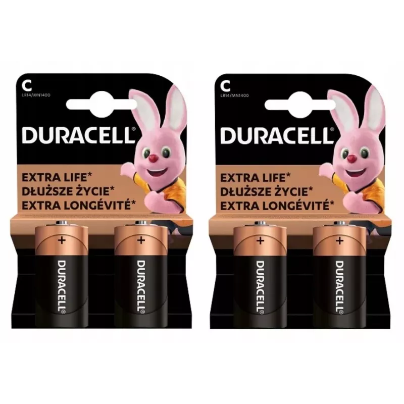 Batteria alcalina Duracell Basic C (LR14), confezione da 2