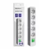 Qoltec 50290 ciabatta elettrica 1,8 m 5 prese AC per interni bianco