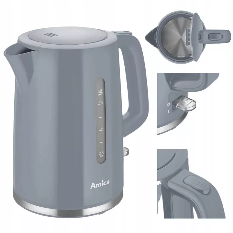 Bollitore Amica 1,7 l 2200 W grigio