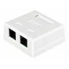 Connettore per cavi Alantec GN002 2×RJ45 femmina–femmina bianco dritto plastica
