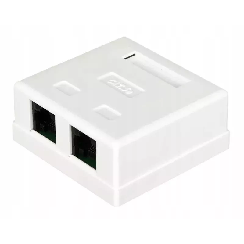 Connettore per cavi Alantec GN002 2×RJ45 femmina–femmina bianco dritto plastica