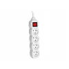 PowerWatch 3 m (4 prese) bianco con interruttore