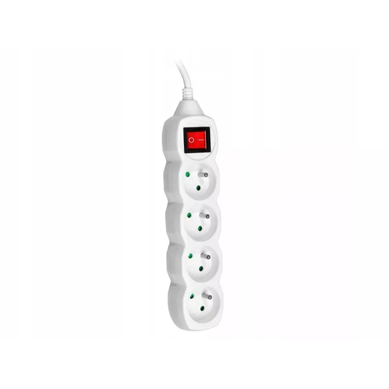 PowerWatch 3 m (4 prese) bianco con interruttore