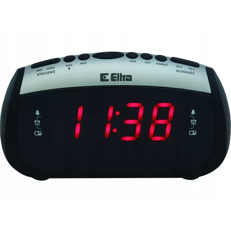 Sveglia radio LED Eltra ZOSIA 312PLL — nera, sintonizzatore PLL, display digitale