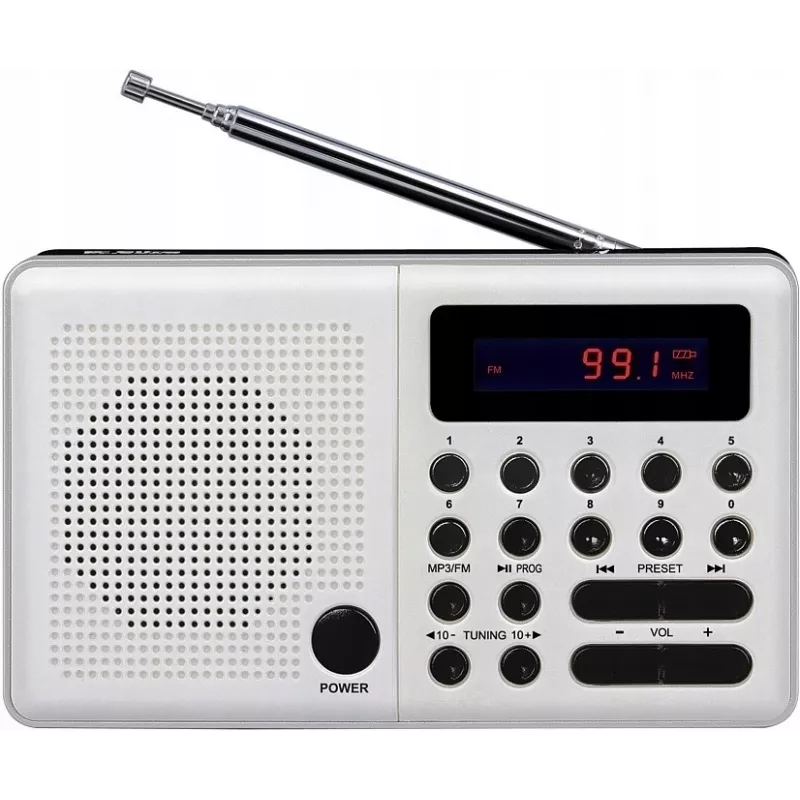 Eltra Radio Pliszka USB, FM bianco
