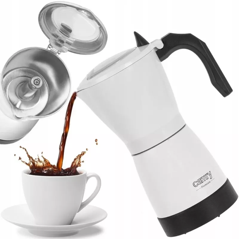Camry | macchina per caffè moka elettrica | CR 4415w | 480 W | bianco