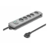 Protezione da sovratensione Qoltec 50272 grigio 5 prese AC 230V 3m