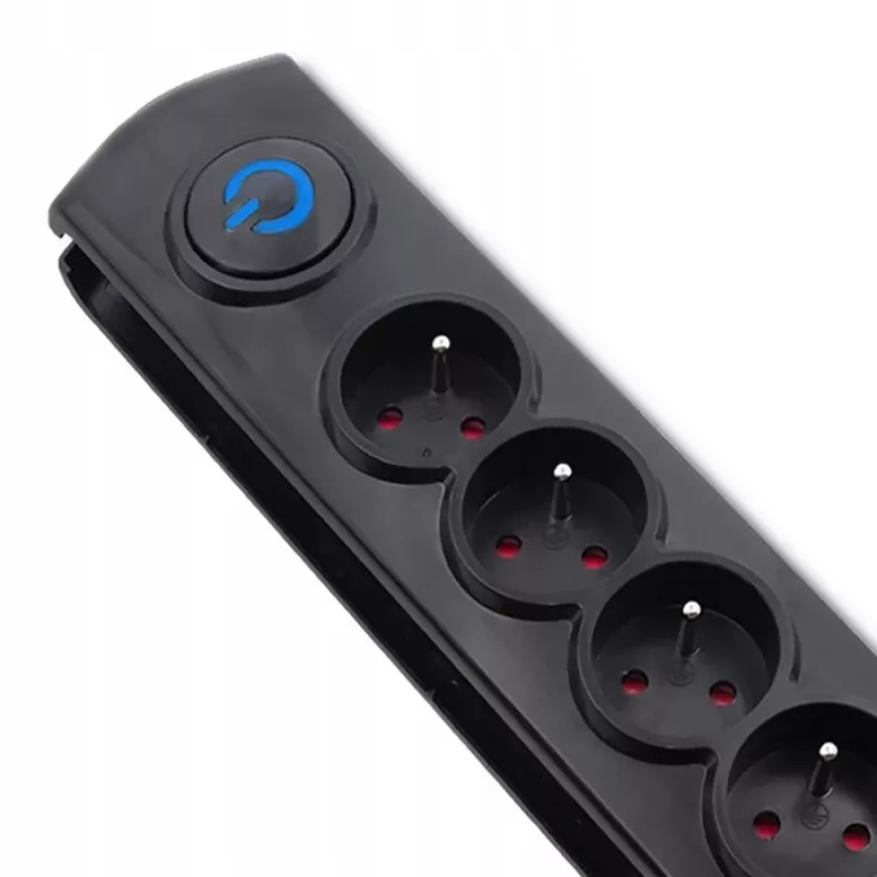 Protezione da sovratensione Qoltec 50172 nero 6 prese AC 230V 5 m