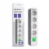 Prolunga elettrica Qoltec 50288 1,8 m 4 prese AC per interni bianco